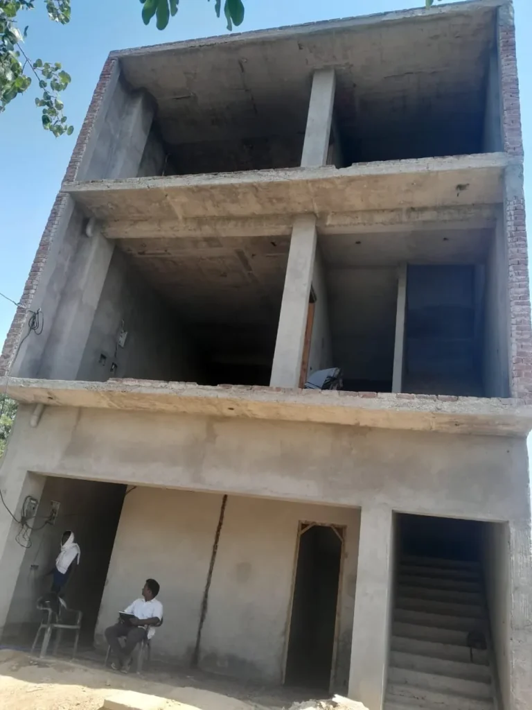 Multi-storey RCC building structure under construction